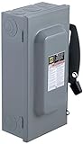 Square D - DU323 General Duty Safety Switch, Steel, Small, Non-Fusible, 100-Amp, 240V, 3-Pole, Indoor