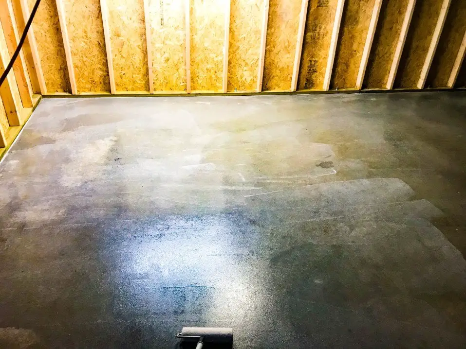 A sealed garage floor