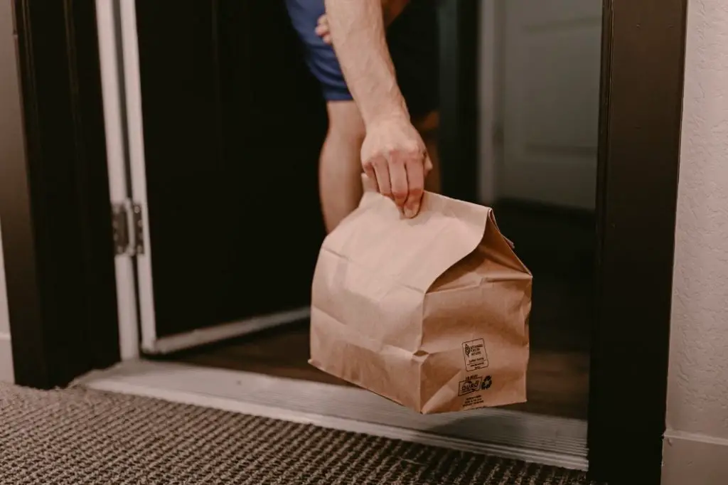 paper bag with food in it