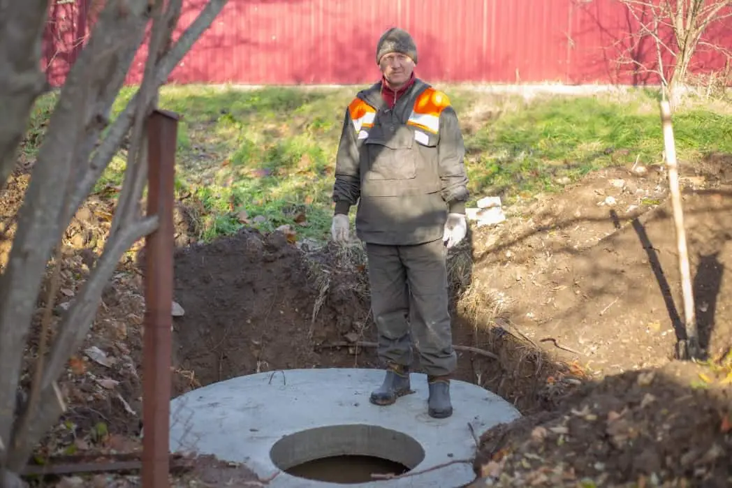 concrete rings on a septic system