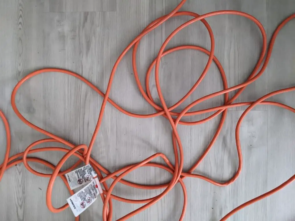 outdoor cord on the floor