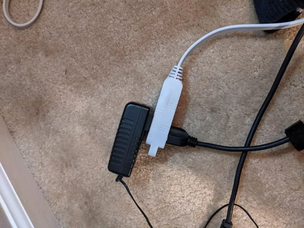 plugged in extension cord