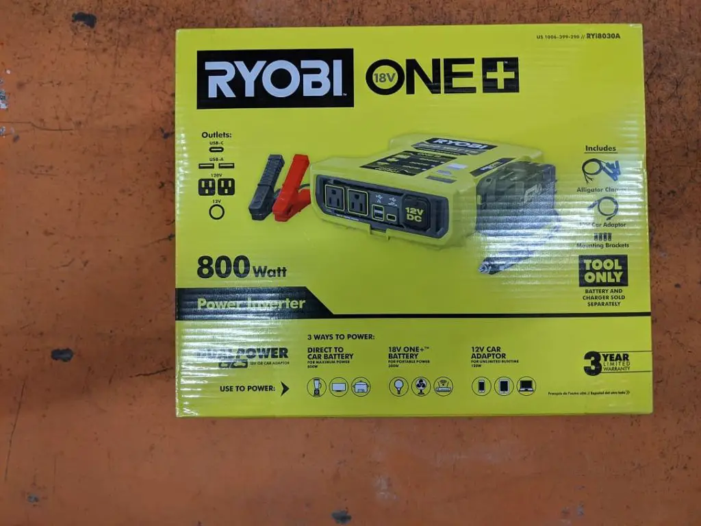 Ryobi 18V dual power inverter